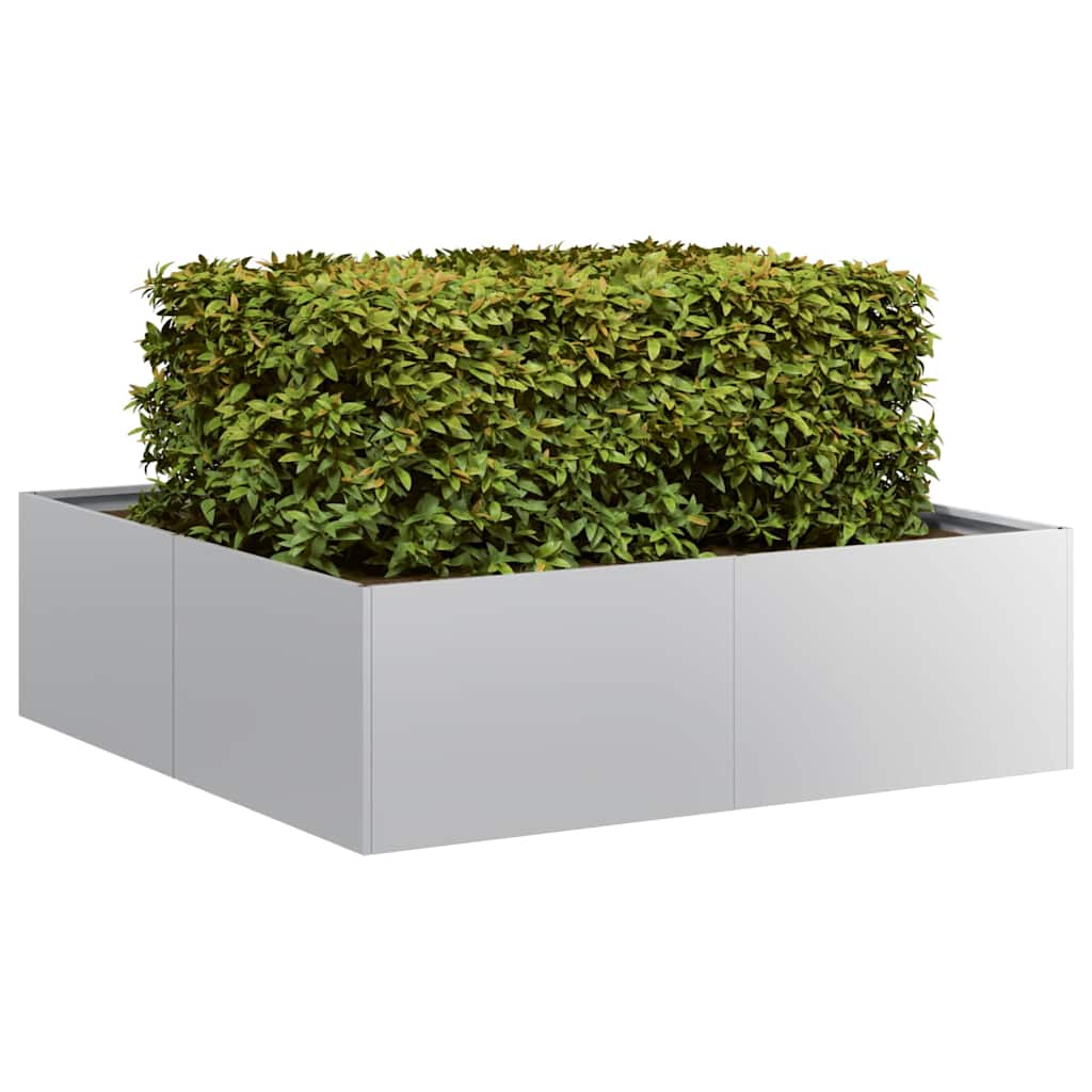 vidaXL Planter 100x100x30 cm Galvanised Steel 1