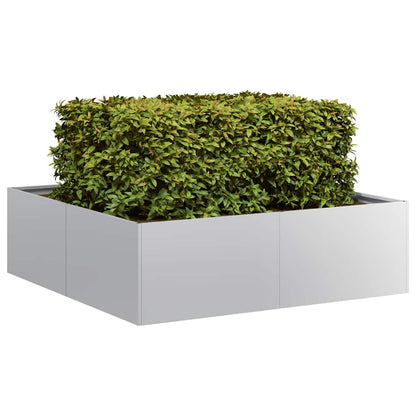 vidaXL Planter 100x100x30 cm Galvanised Steel 1