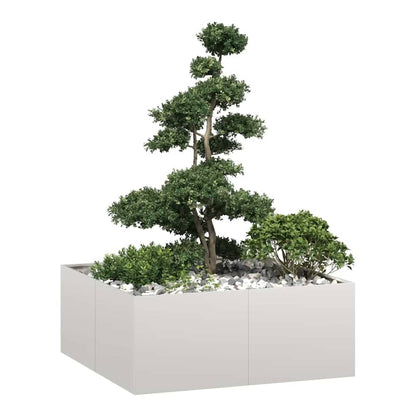 Planter 100x100x40 cm Steel Stainless steel