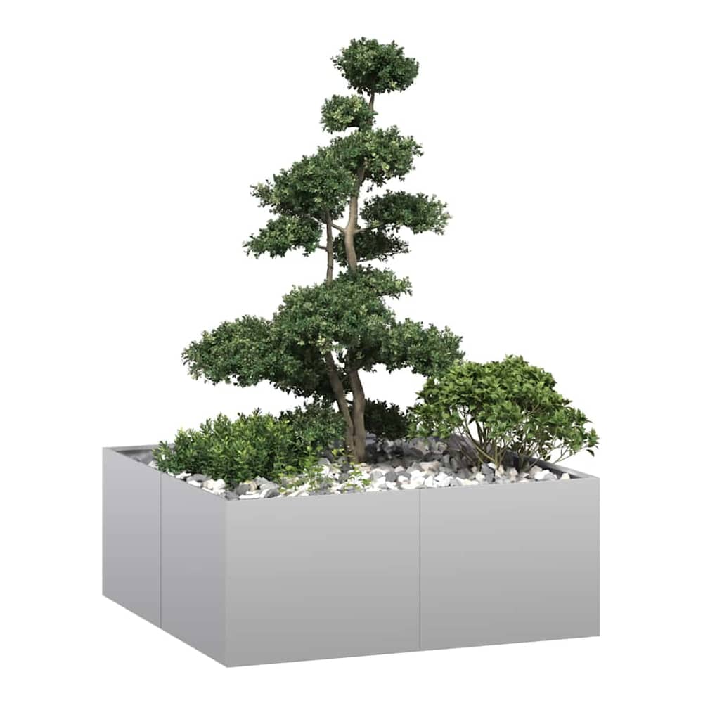 Planter 100x100x40 cm Steel Galvanised steel