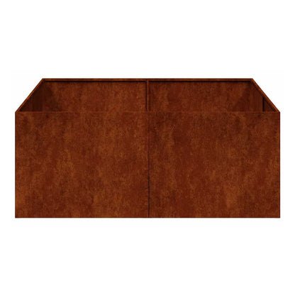 Planter 100x100x40 cm Steel Weathering steel