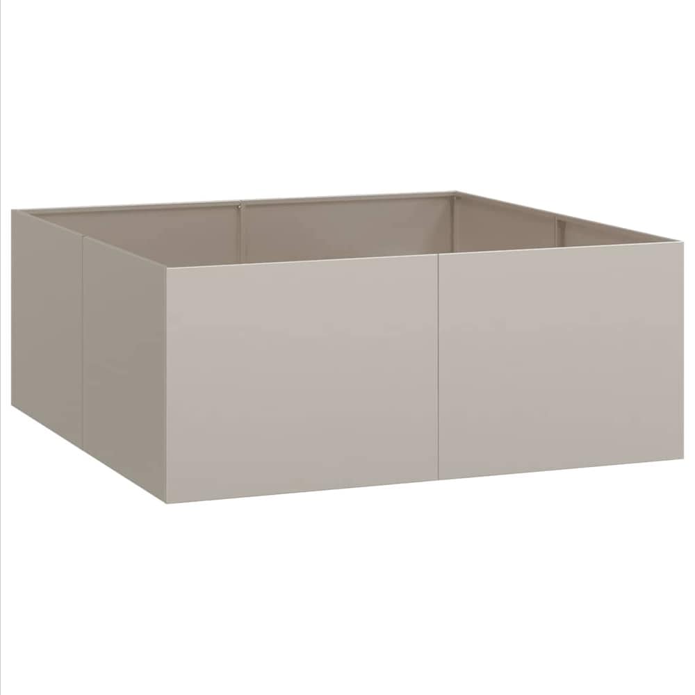 Planter 100x100x40 cm Steel Weathering steel