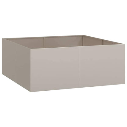 Planter 100x100x40 cm Steel Weathering steel