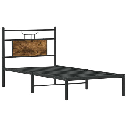 vidaXL Bed Frame without Mattress Smoked Oak 80x200 cm Engineered Wood 5