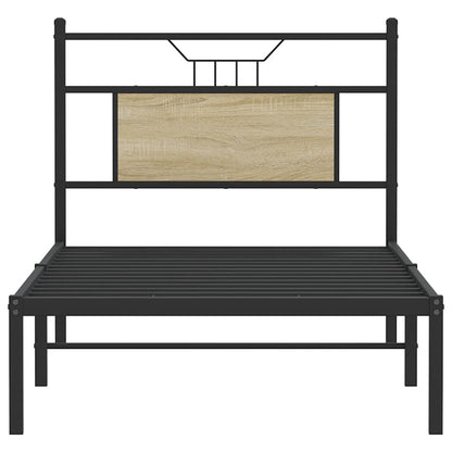 vidaXL Bed Frame without Mattress Sonoma Oak 90x190 cm Single Engineered Wood 6