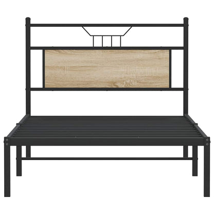 vidaXL Bed Frame without Mattress Sonoma Oak 100x190 cm Engineered Wood 6