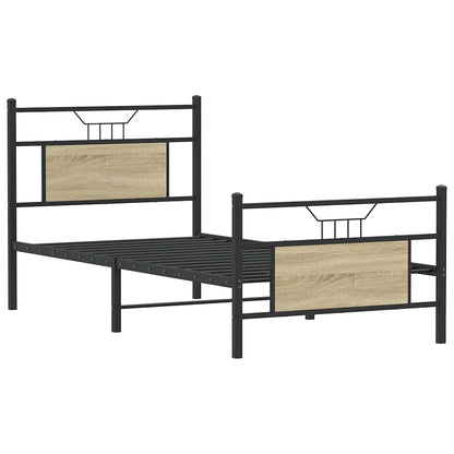 vidaXL Bed Frame without Mattress Sonoma Oak 80x200 cm Engineered Wood 3