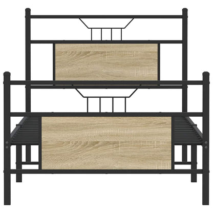 vidaXL Bed Frame without Mattress Sonoma Oak 80x200 cm Engineered Wood 6