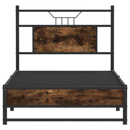 vidaXL Bed Frame without Mattress Smoked Oak 80x200 cm Engineered Wood 6