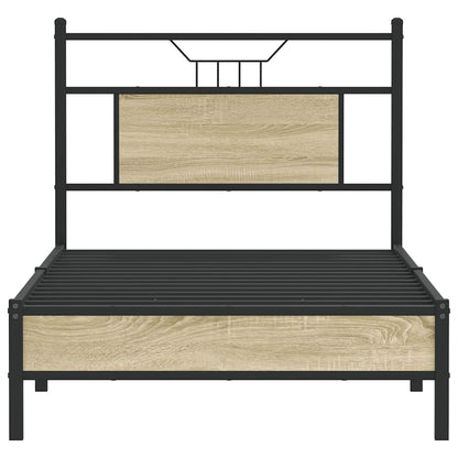 vidaXL Bed Frame without Mattress Sonoma Oak 80x200 cm Engineered Wood 6