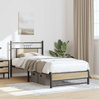 vidaXL Bed Frame without Mattress Sonoma Oak 80x200 cm Engineered Wood 5