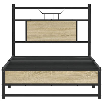 vidaXL Bed Frame without Mattress Sonoma Oak 80x200 cm Engineered Wood 6