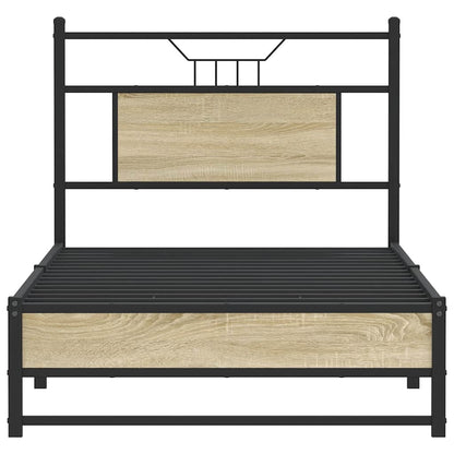 vidaXL Bed Frame without Mattress Sonoma Oak 90x200 cm Engineered Wood 6