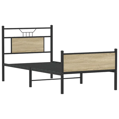 vidaXL Bed Frame without Mattress Sonoma Oak 80x200 cm Engineered Wood 3