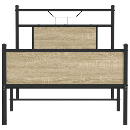 vidaXL Bed Frame without Mattress Sonoma Oak 80x200 cm Engineered Wood 6