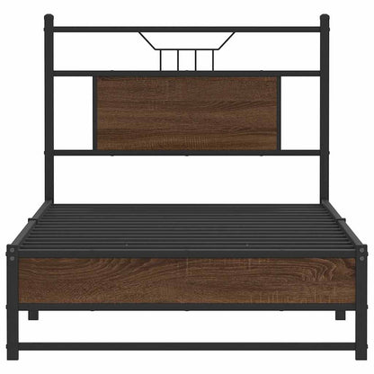 vidaXL Bed Frame without Mattress Brown Oak 80x200 cm Engineered Wood 6