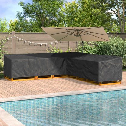 vidaXL Furniture Cover 325 x 325 x 80 cm 600D Oxford Fbric L-Shape 1