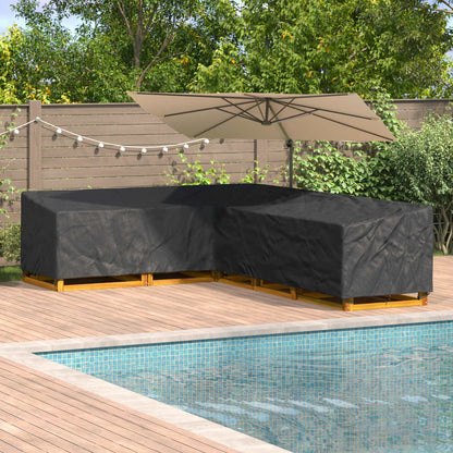 vidaXL Furniture Cover 355 x 275 x 80 cm 420D Oxford Fbric L-Shape 1