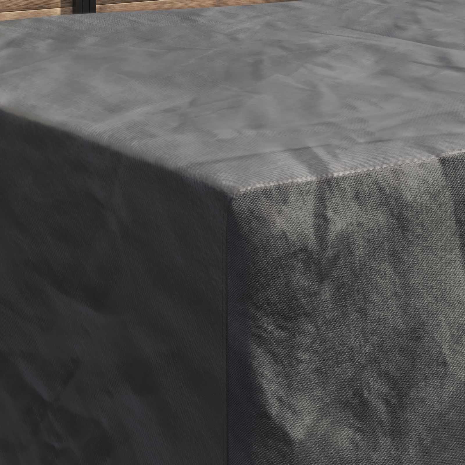 vidaXL Furniture Cover Plain Black 280 x 204 x 106 cm 600D 4