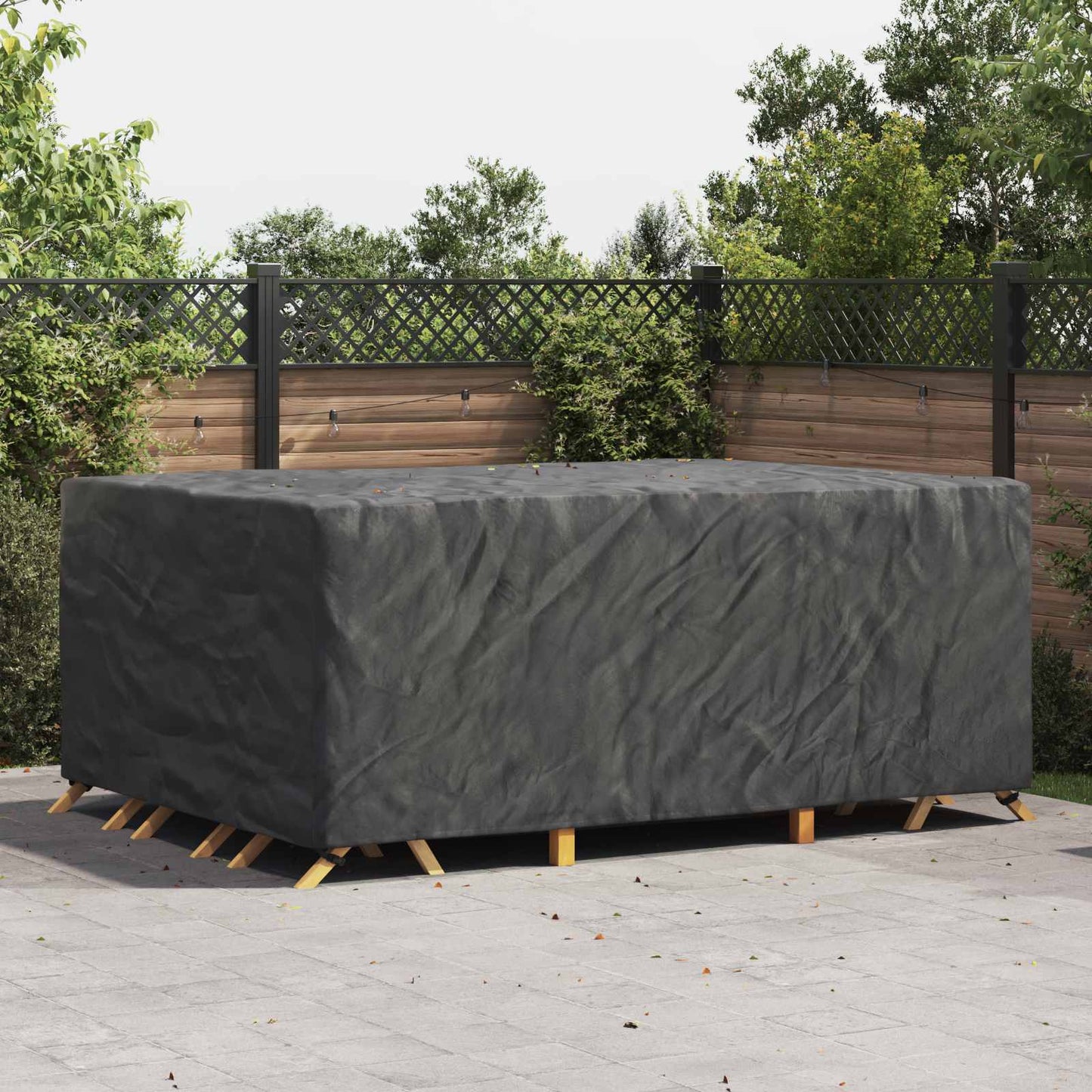 vidaXL Furniture Cover Plain Black 280 x 204 x 106 cm 600D 1