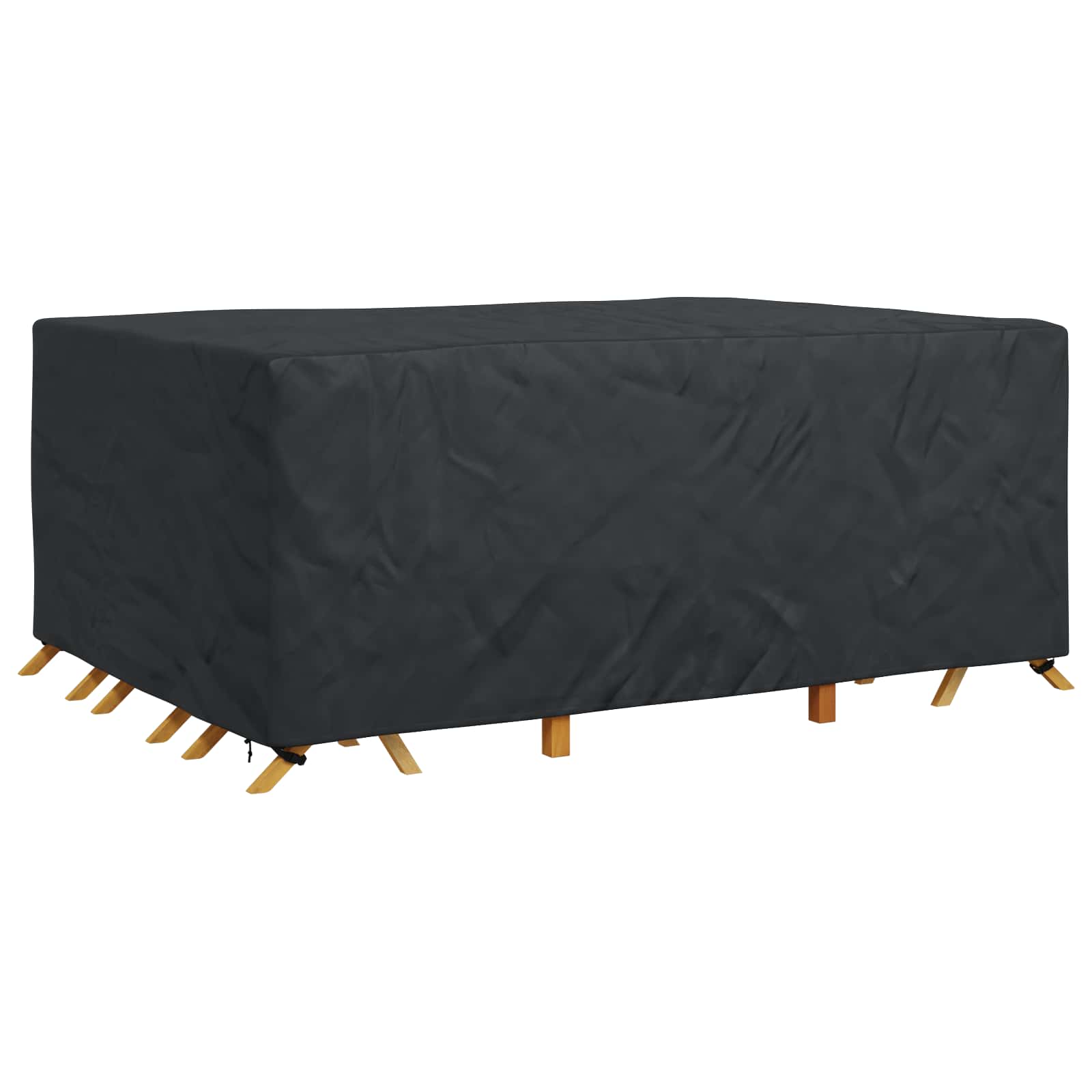 vidaXL Furniture Cover Plain Black 280 x 204 x 106 cm 600D 3