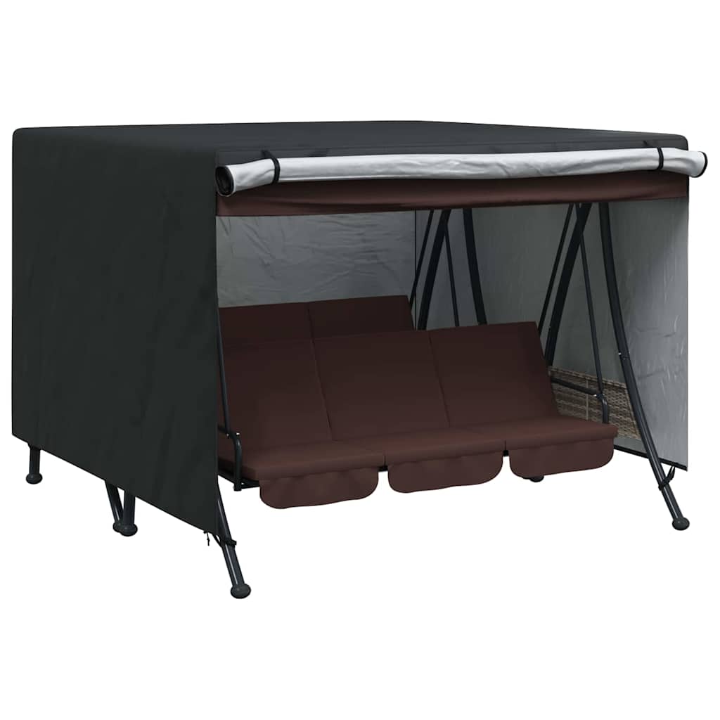 vidaXL Outdoor Swing Cover Black 250 x 250 x 160 cm 600D Oxford Fbric 3