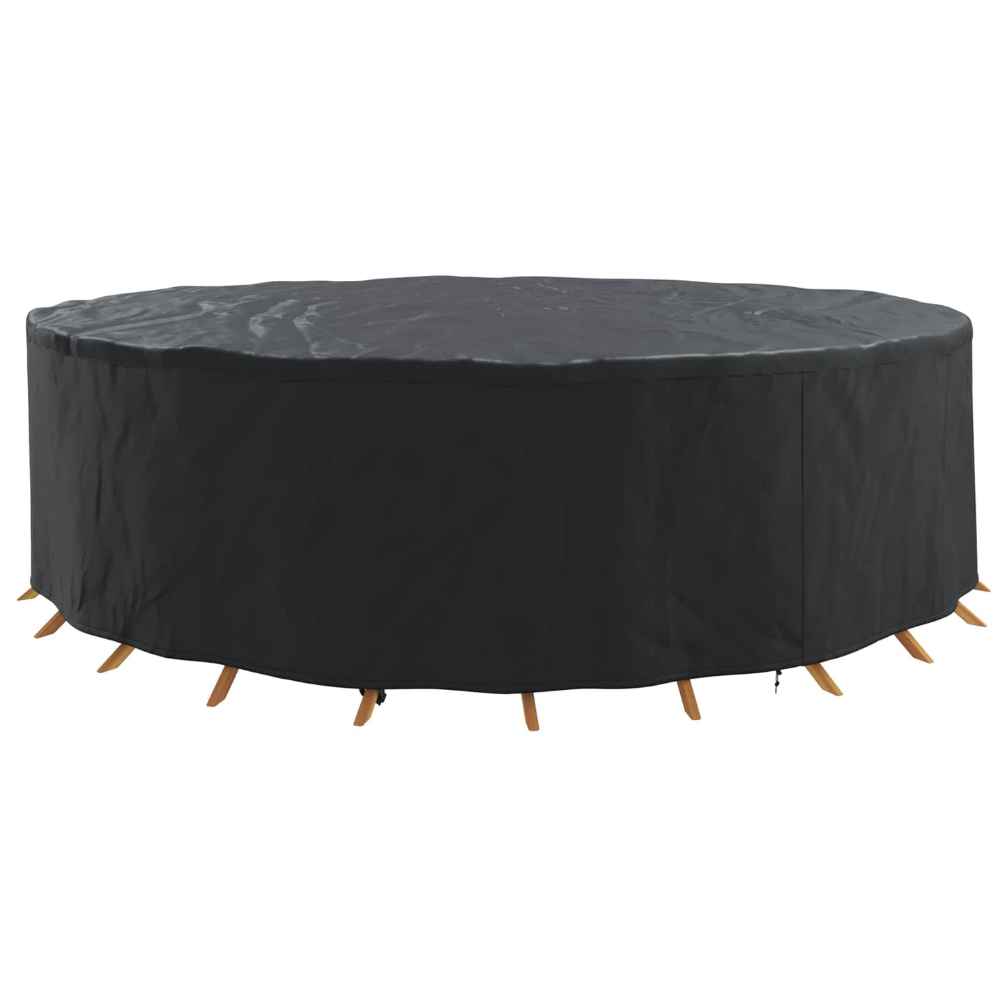 vidaXL Furniture Cover 320 x 320 x 85 cm 600D Oxford Fbric Round Black 3