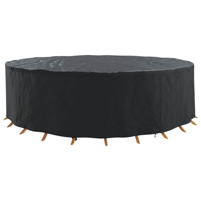 vidaXL Furniture Cover 320 x 320 x 85 cm 600D Oxford Fbric Round Black 3