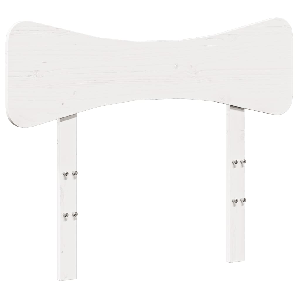 Bed Frame without Mattress Solid Wood Pine Length 200 cm White 100 cm