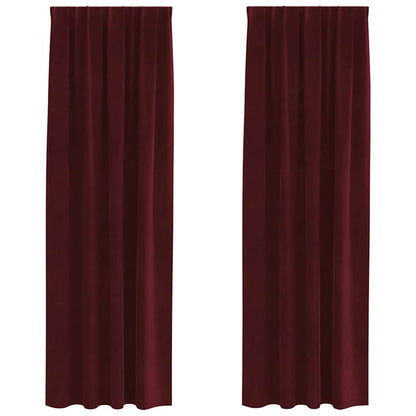 vidaXL Curtains 2 pcs Wine Red 140 x 260 cm Velvet 2