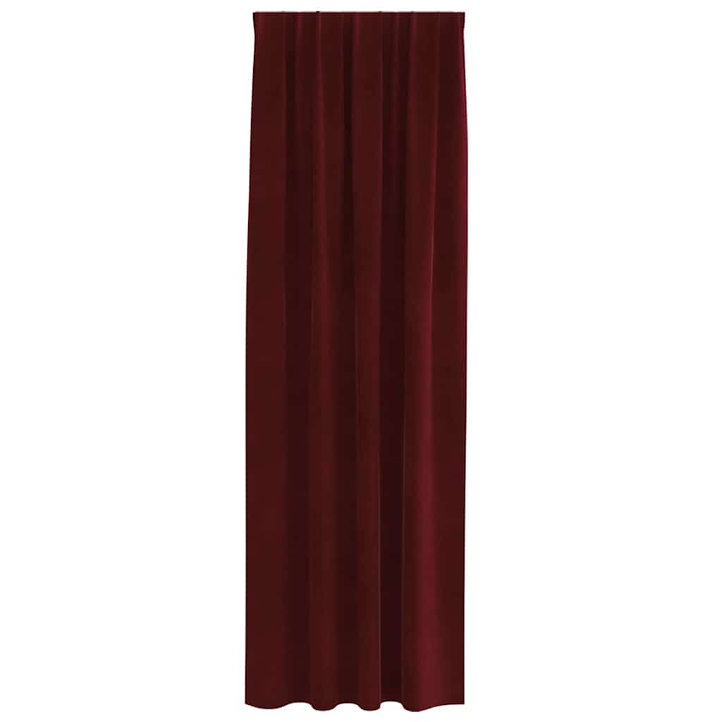 vidaXL Curtains 2 pcs Wine Red 140 x 260 cm Velvet 4