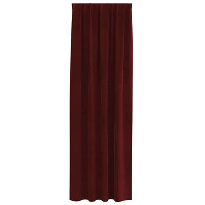 vidaXL Curtains 2 pcs Wine Red 140 x 260 cm Velvet 4