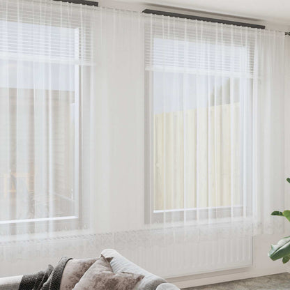 vidaXL Lace Curtain White 1200 x 300 cm Polyester 1