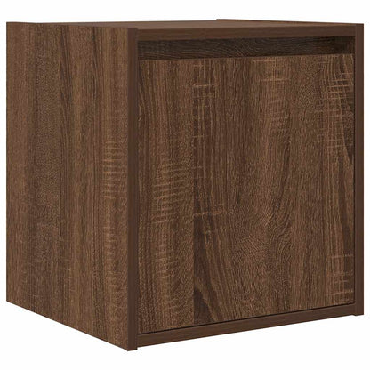 vidaXL Wall-Mounted Bedside Cabinets 2 pcs Brown Oak 38x34x40 cm 5