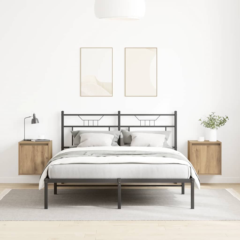 vidaXL Wall-Mounted Bedside Cabinets 2 pcs Artisan Oak 38x34x40 cm 3