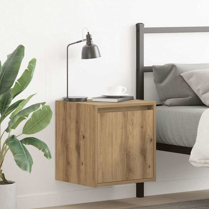 vidaXL Wall-Mounted Bedside Cabinets 2 pcs Artisan Oak 38x34x40 cm 1