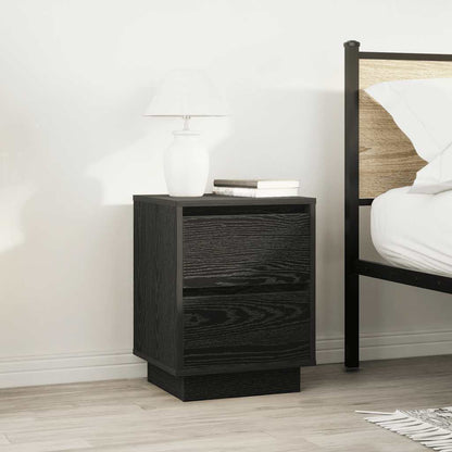 vidaXL Bedside Cabinet with LED Lights Black 38x34x50 cm 4