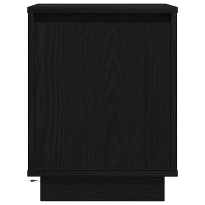 vidaXL Bedside Cabinet with LED Lights Black 38x34x50 cm 6