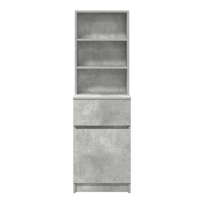 Bedside Cabinet 39x35x125 cm Engineered Wood Concrete grey