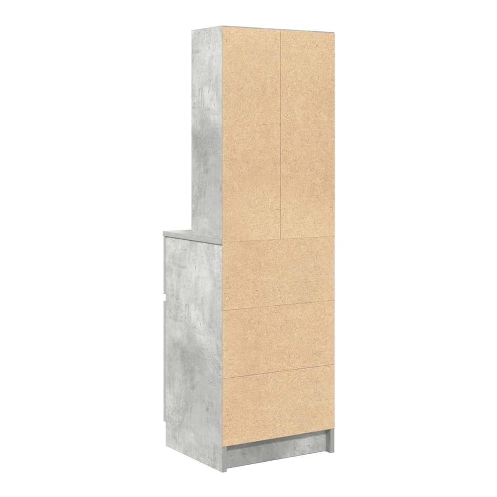 Bedside Cabinet 39x35x125 cm Engineered Wood Concrete grey