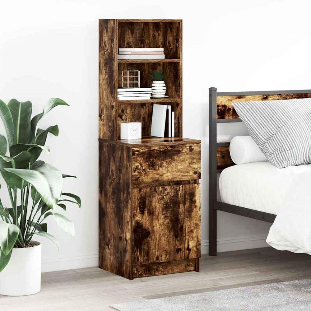 Bedside Cabinet 39x35x125 cm Engineered Wood Smoked oak