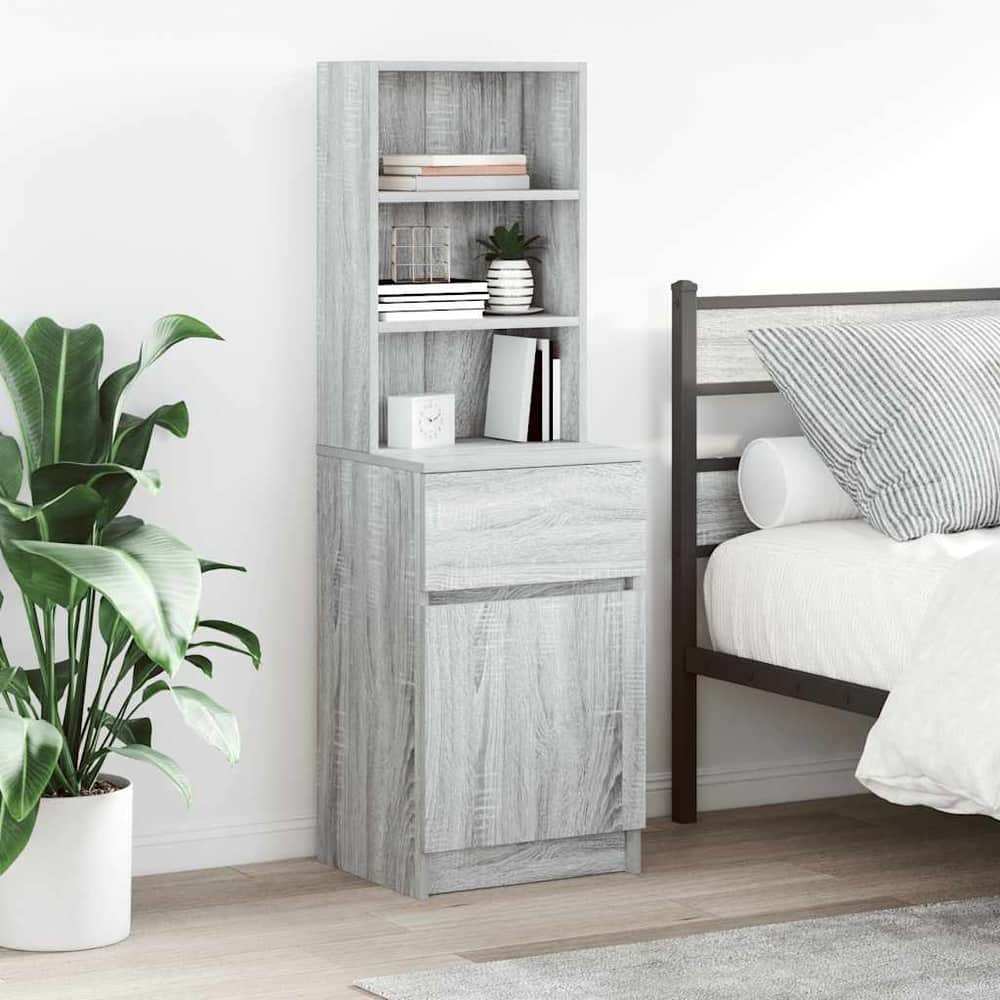 Bedside Cabinet 39x35x125 cm Engineered Wood Grey sonoma