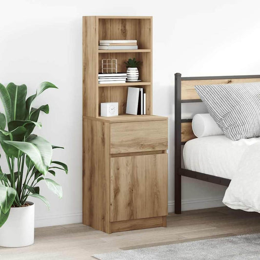 Bedside Cabinet 39x35x125 cm Engineered Wood Artisan oak