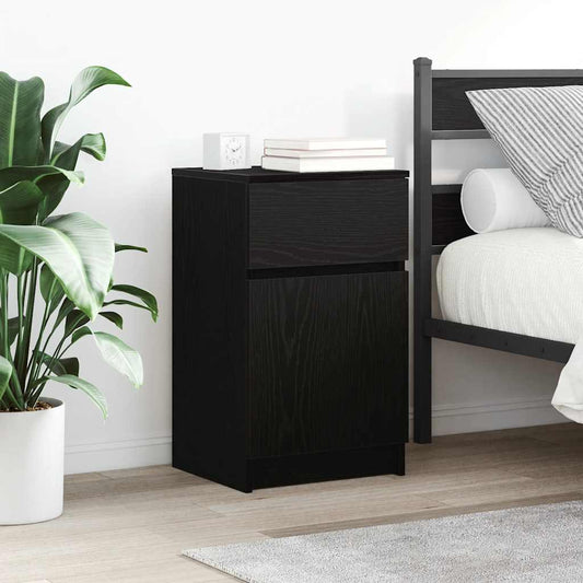 Bedside Cabinet 39x35x65 cm Engineered Wood Black