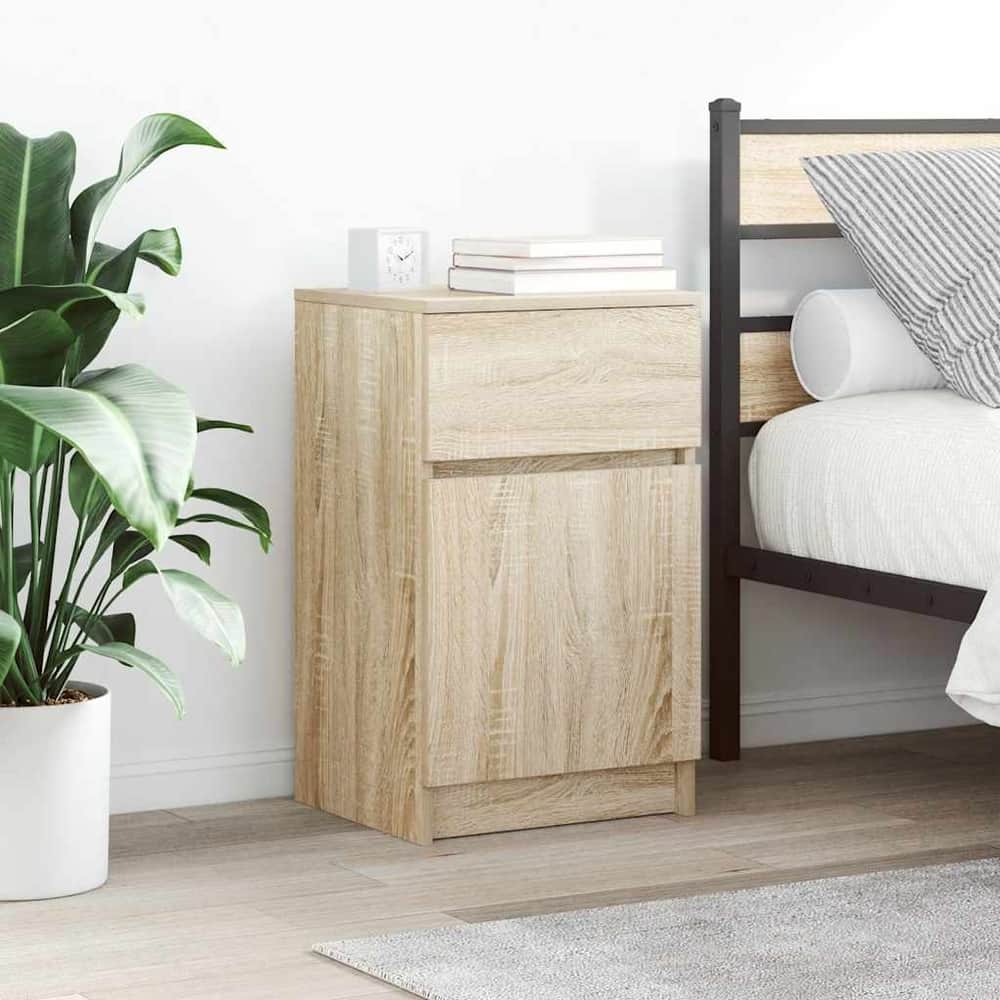 Bedside Cabinet 39x35x65 cm Engineered Wood Sonoma oak