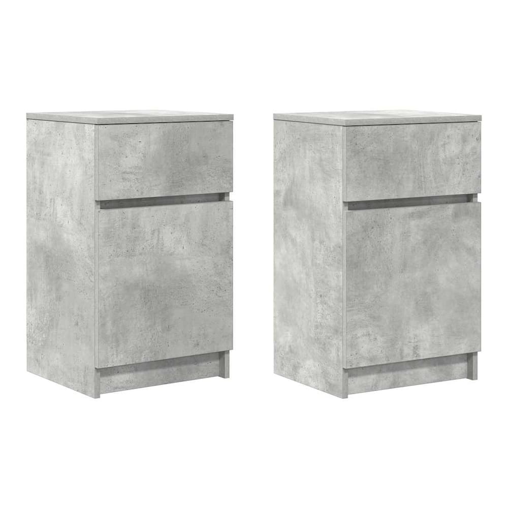 Bedside Cabinet 39x35x65 cm Engineered Wood Concrete grey