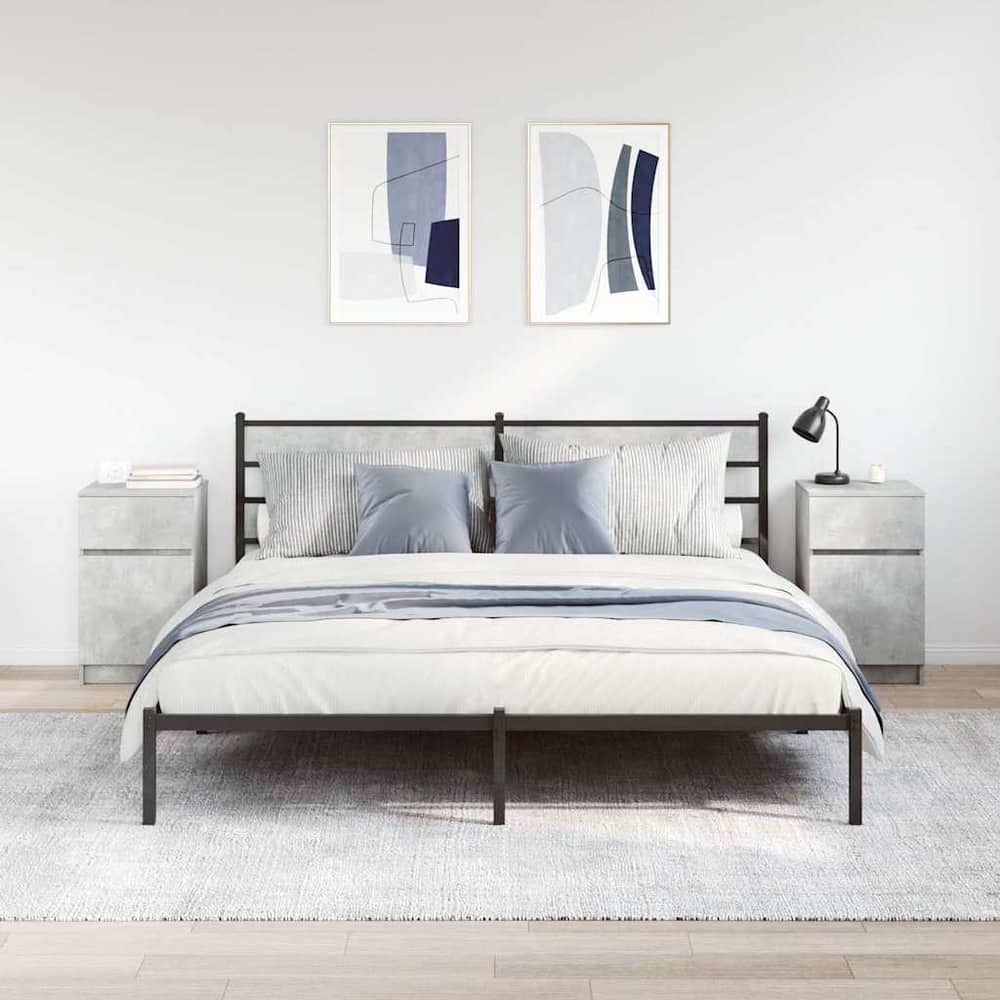 Bedside Cabinet 39x35x65 cm Engineered Wood Concrete grey