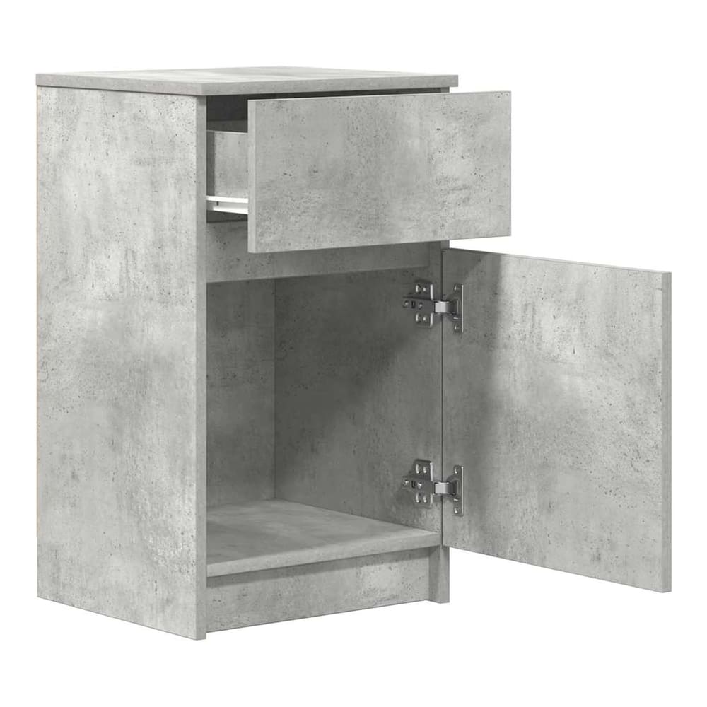 Bedside Cabinet 39x35x65 cm Engineered Wood Concrete grey