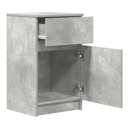 Bedside Cabinet 39x35x65 cm Engineered Wood Concrete grey