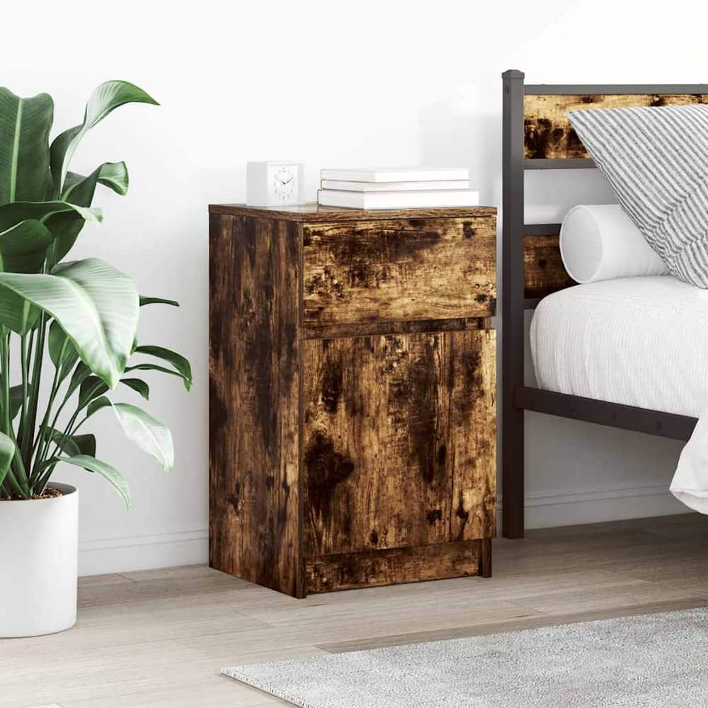 Bedside Cabinet 39x35x65 cm Engineered Wood Smoked oak